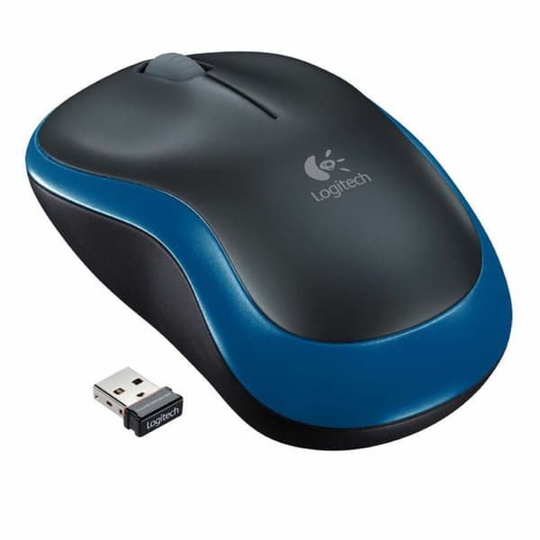 Optisk Mus Logitech LGT-M185B Blå Svart, Blå
