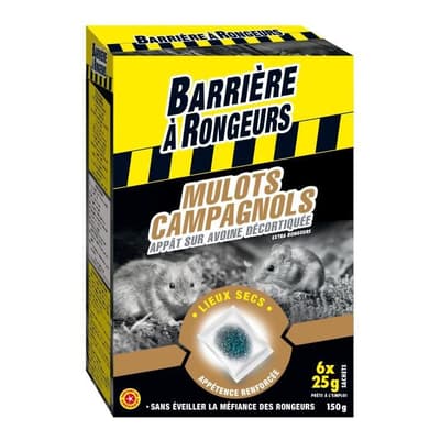 RODENT BARRIER Mulotit - Voles - Syötti kuoritulla kauralla - 150 g