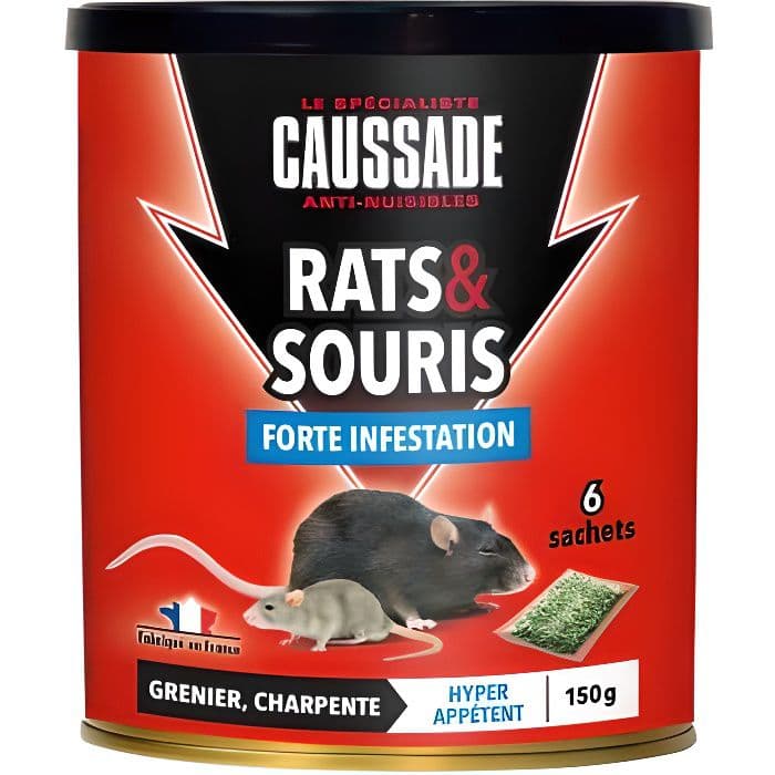 CAUSSADE Boks 6 kornposer - Til rotter & mus - 150 g