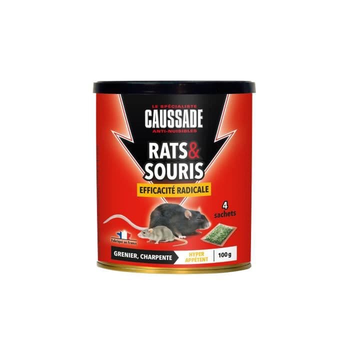 CAUSSADE Boks 4 kornposer - Til rotter & mus - 100 g