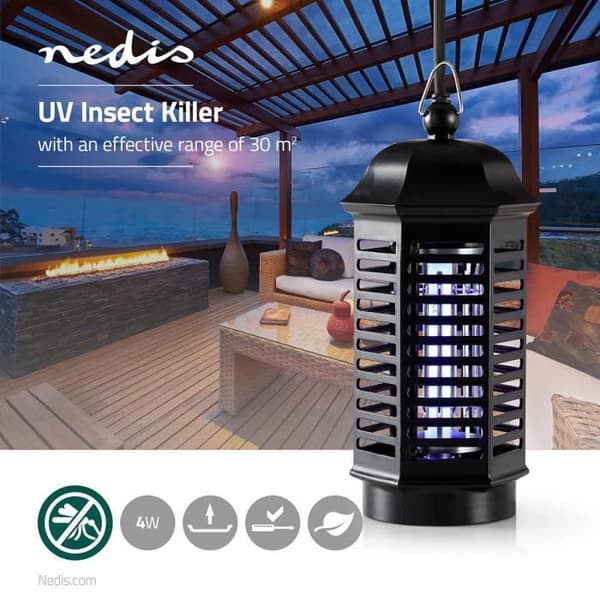 4 W insektsfälla lampa - Effektiv räckvidd: 30 m²