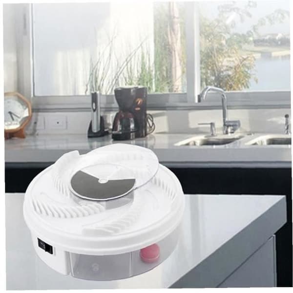 LOVELY Flugfälla, USB Automatisk flugfångare Rund Löstagbar elektrisk insektsfälla Vabelfälla Vit
