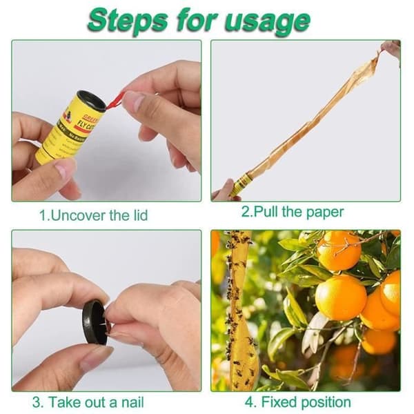 Forhome Flugfälla, Tejp Flugfälla, 32 st Sticky Flugor, Pappersflugdödare, Sticky Flugfälla-N171