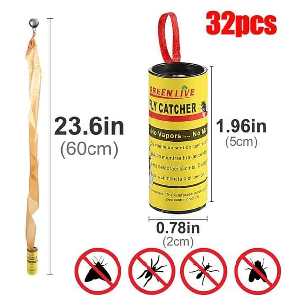 Forhome Flugfälla, Tejp Flugfälla, 32 st Sticky Flugor, Pappersflugdödare, Sticky Flugfälla-N171