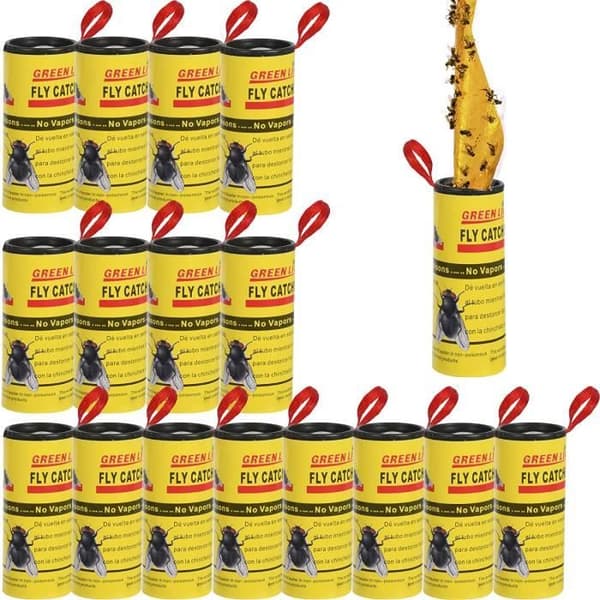 Forhome Flugfälla, Tejp Flugfälla, 32 st Sticky Flugor, Pappersflugdödare, Sticky Flugfälla-N171