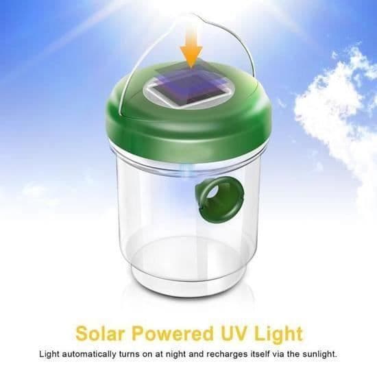 Flug-, geting- och myggfälla; Bug Catcher, Hornets - Soldriven med LED-ljus