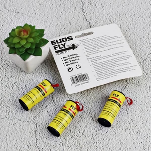 Skadedjursfälla, 4 st Dubbelsidiga flugtejper Insektsfluga pappersremsor Hushållslim flugfälla [F814886485]