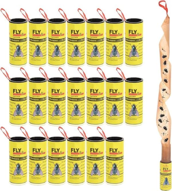Flugfällorrulle, flugfångartejper, flugdödarpapper, 20 st inomhus flugdödande papper mot knott[J443]