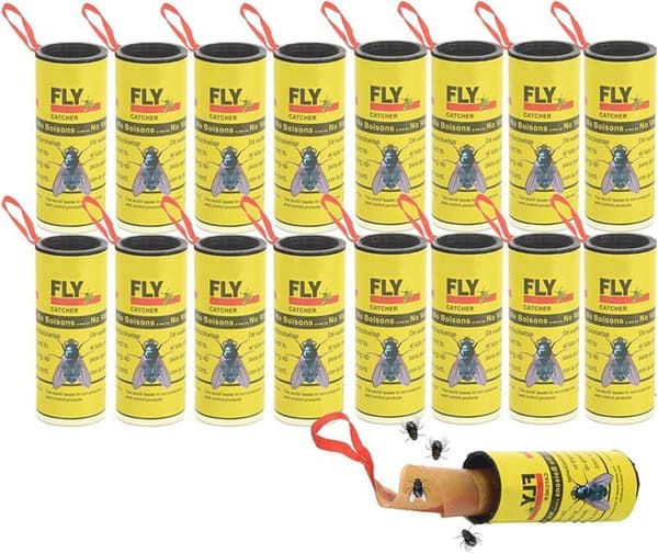 Flugfångare, flugpappersrullar, flugfångarband, självhäftande flugarulle, ormform för husfällan[J381]