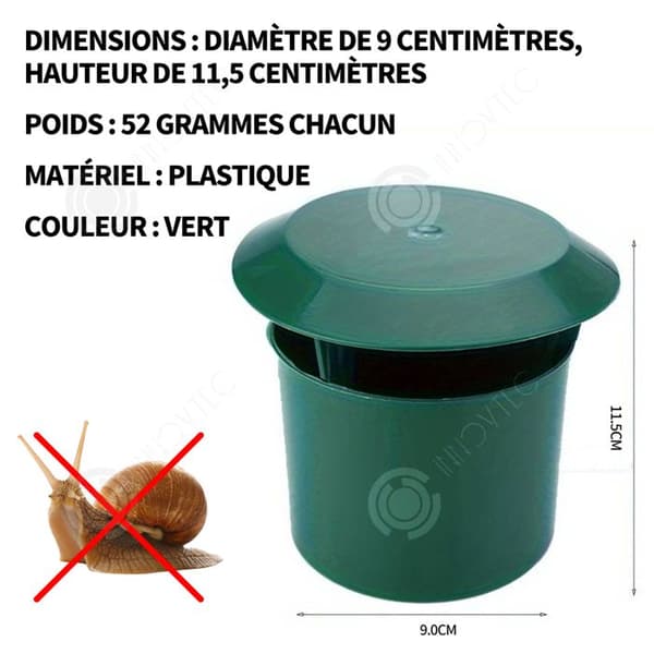 INN snigelfälla 9x11,5 cm 4 stycken plastsnäckfångare Ölsnäckfångare för att fånga sniglar och eskargo