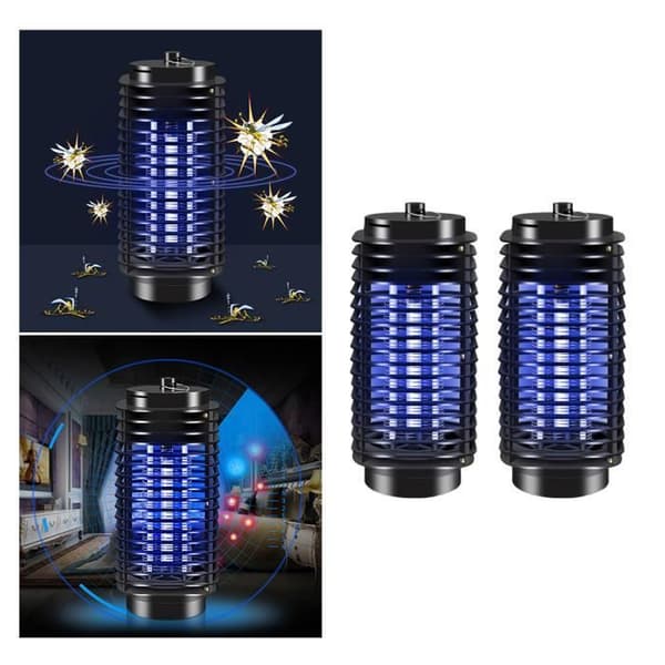 2st Elektrisk myggdödarfälla Myggdödare LED UV-lampa Giftfritt skydd Insektsavvisande flugor Säker
