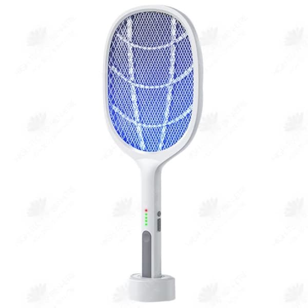 HTBE® hushållsuppladdningsbar multifunktionell elektrisk myggsmällare Smart ljusstyrd myggsmällare