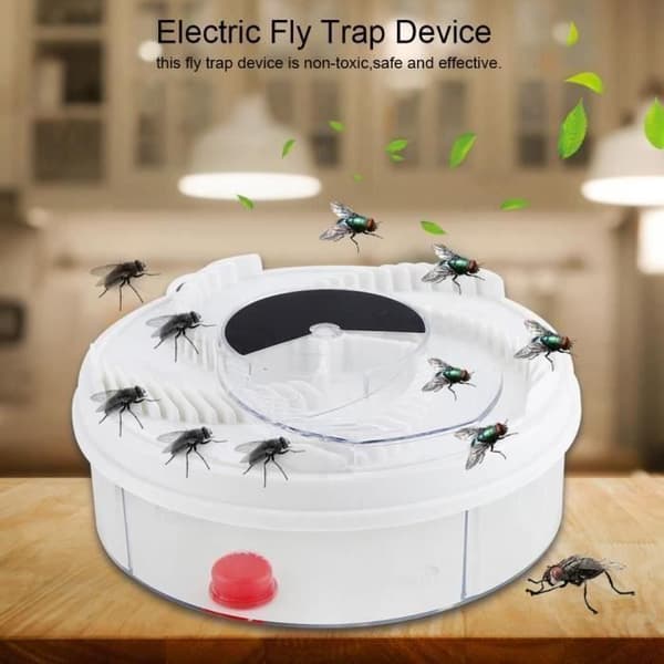 Automatisk Spinning Mute Elektrisk flugfälla-enhet med fångstmat USB-kabel -CY JET1617