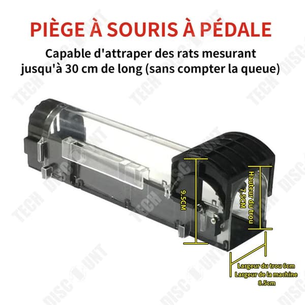 TD-paket med 2 automatisk låsande musfälla 32x8,5 cm Professionell och effektiv hushållsmusfälla, lätt att justera