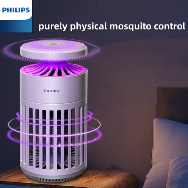 Philips K1 elektrisk myggedræberlampe - indendørs insektdræber med blåt lys og støjsvag drift