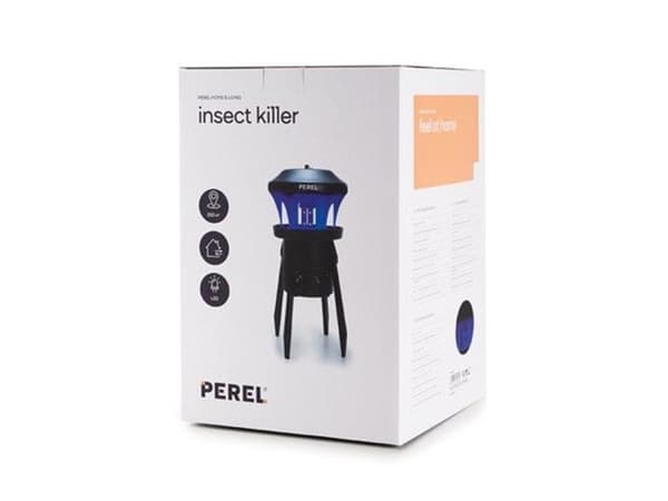 Perel UV Bug Killer med fläkt för utomhusbruk, 250 Sq.ft täckning, IPX4 vattentålig, kostnadseffektiv LED-teknik