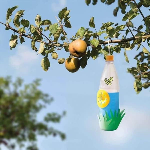 10STK Gula Vespafällor Vespafälla Gula Trattfällor för Getingar och Hymenoptera Fruktflugefällor Biformade Fällor