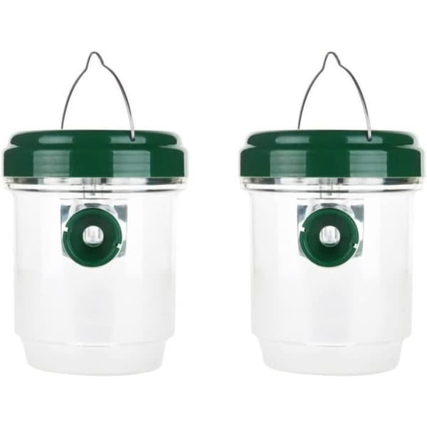 2-pack soldrivna getingfällor Vattentäta för utomhus, säkra bifällor, giftfria, bålgetingsfällor Re[303]