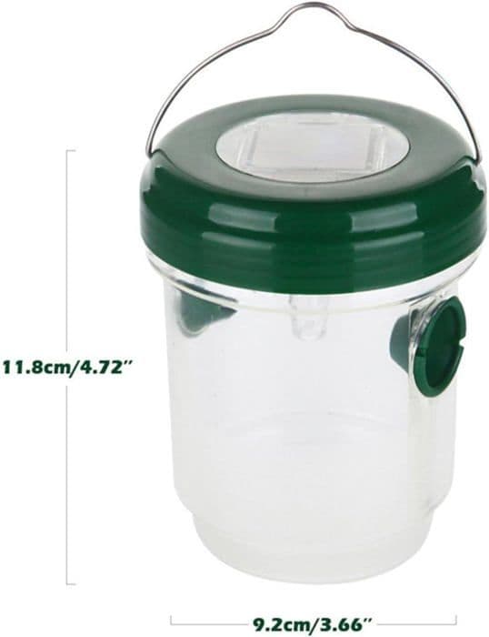 Set med 2 hängande utomhus getingfällor med LED-ljus Återanvändbara