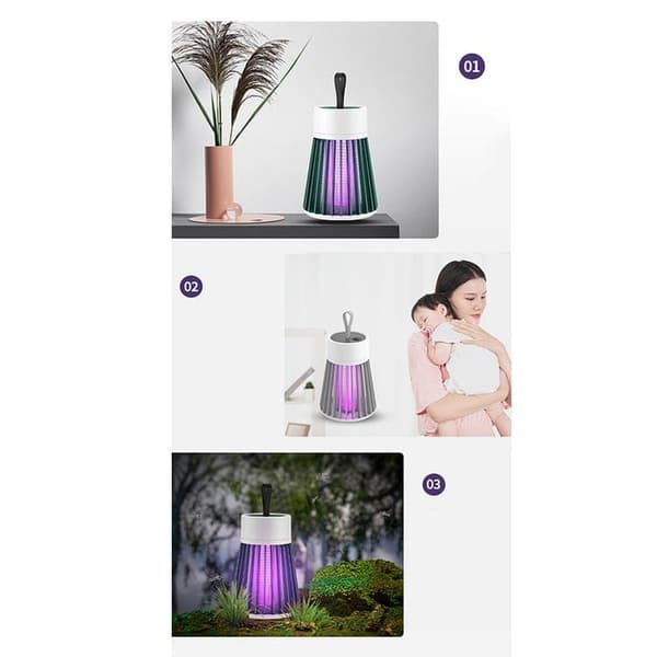 OBOSOE Electric Mosquito Killer – Kannettava sisä-/ulkohyönteisloukku ja hyttysloukku