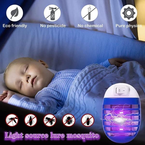 OBOSOE Elektrisk Insektsdödare 2-pack  – Inomhus & Utomhus Myggfångare, Flugdödare med Stickkontakt