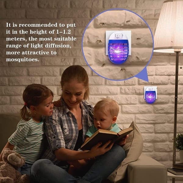 OBOSOE Elektrisk Insektsdödare 2-pack – Inomhus & Utomhus Myggfångare, Flugdödare med Stickkontakt