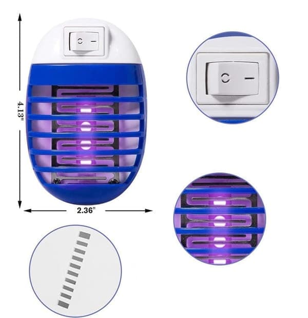 OBOSOE Elektrisk Insektsdödare 2-pack – Inomhus & Utomhus Myggfångare, Flugdödare med Stickkontakt