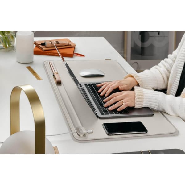 Orbitkey Desk Mat Large - musunderlag, hvid