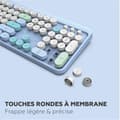 Miniatyrbild 5 av 6: Trådlöst tangentbord + mus combo - MOBILITY LAB - Pure Color - Blå - Ergonomisk design - Diskret skrivning