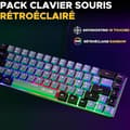 Miniatyrbillede 5 af 6: 2 i 1 Gamer Pack - THE G-LAB - COMBO HYDRO - Kabelansluten mus - Kabelanslutet tangentbord - Grå/svart - RGB