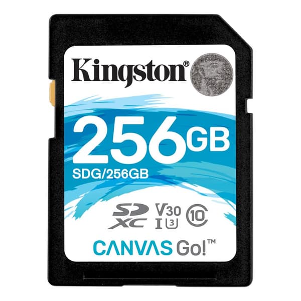 Kingston 256GB SDXC Canvas Go 90R/45W CL10 U3 V30