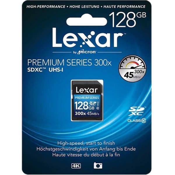 Lexar Premium 300x SDXC Minneskort 128GB