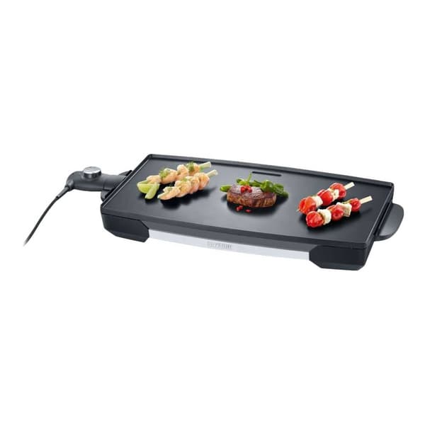 Severin KG 2397 Bordsgrill Elektrisk med manuell temperaturinställning Rostfritt stål (borstat), Svart