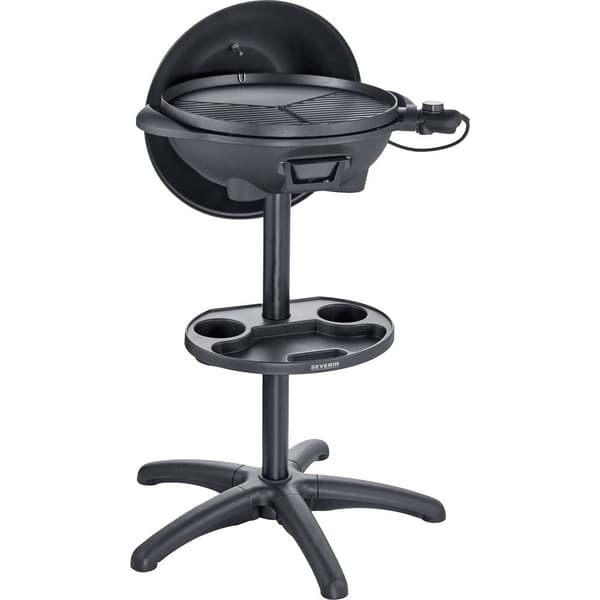 Severin PG 8541 Stativgrill Elektrisk Klotgrill, Termometer i locket Grillyta (diameter)=410 mm Svart