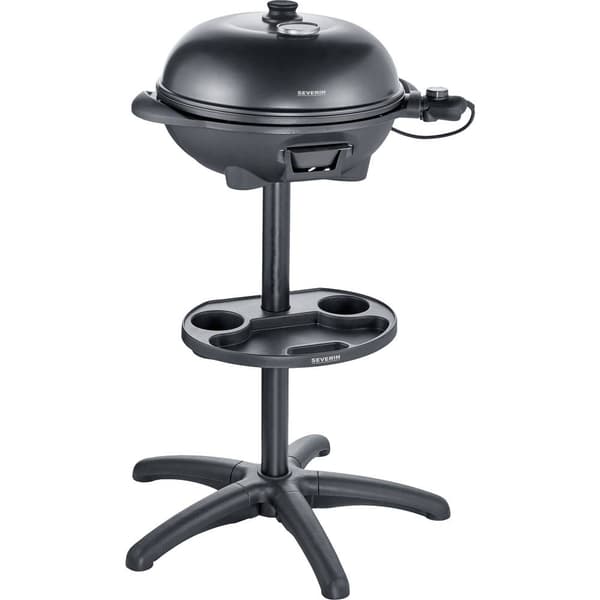 Severin PG 8541 Stativgrill Elektrisk Klotgrill, Termometer i locket Grillyta (diameter)=410 mm Svart