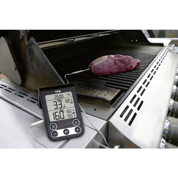 TFA Dostmann 14.1512.01 KÜCHEN-CHEF Grilltermometer Svart