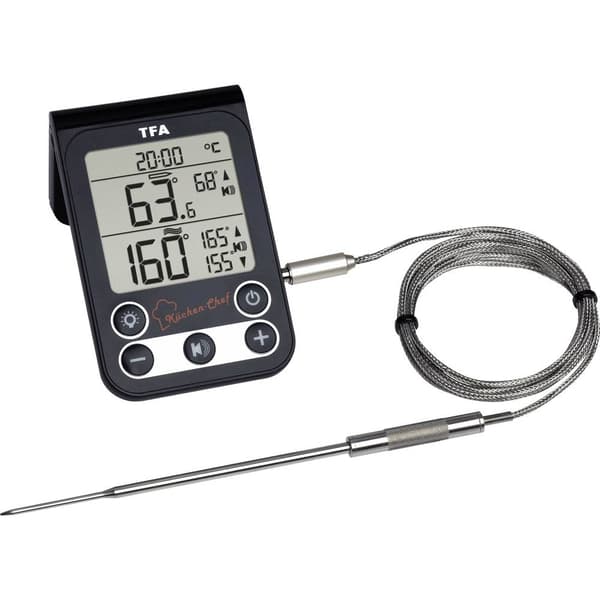 TFA Dostmann 14.1512.01 KÜCHEN-CHEF Grilltermometer Svart