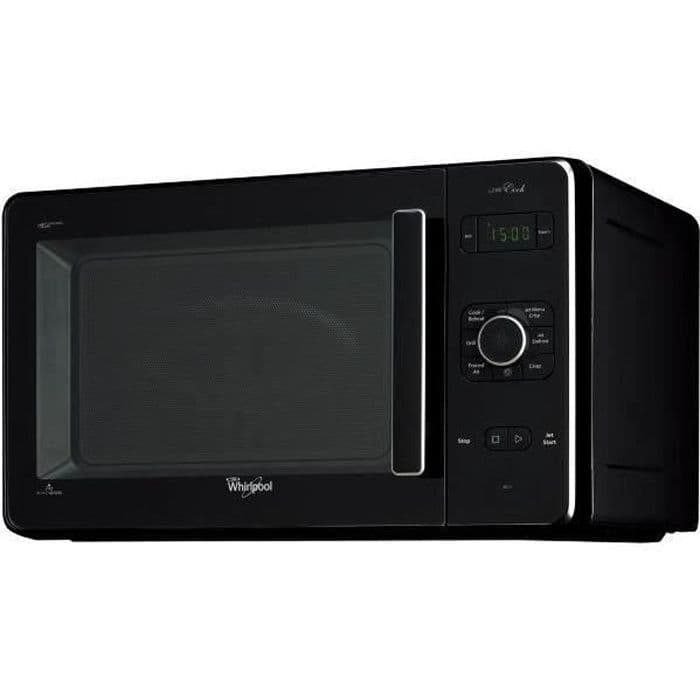 WHIRLPOOL JC218NB-Svart kombinerad mikrovågsugn-30 L-1000 W-Grill 1000 W-tvångsvärme 1300 W-fristående
