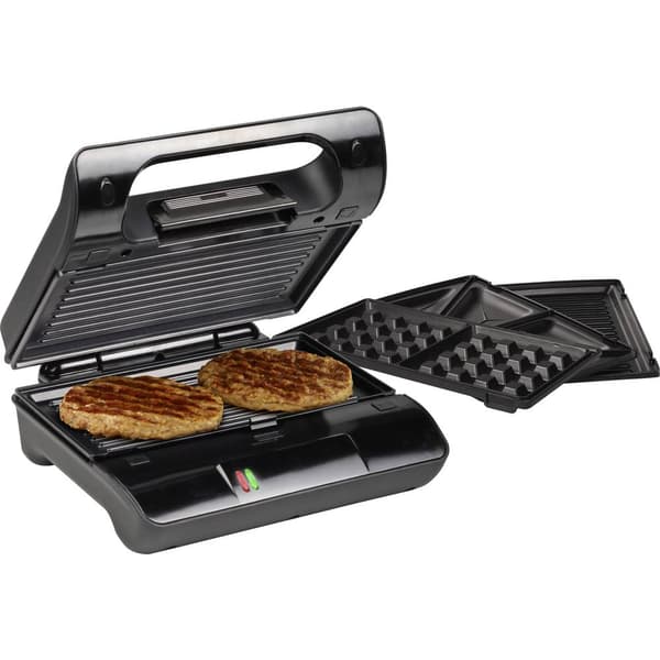 Princess 01.117002.01.001 Klämgrill Elektrisk Kontrolljus, Non-stick-beläggning Svart