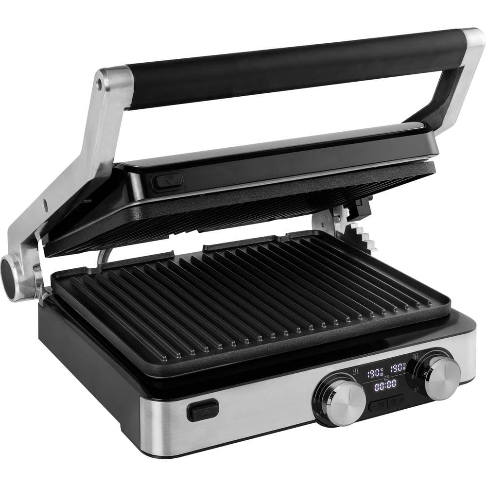 Smartwares 01.117310.01.001 Bord Grill Non-stick-beläggning, Timerfunktion Silver-svart