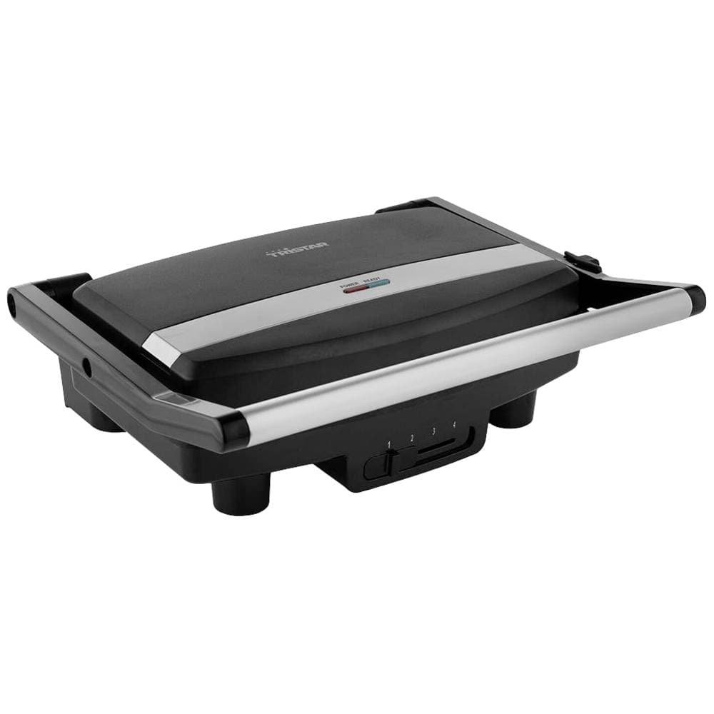 Tristar GR-2856 Elektrisk Klämgrill Kontrolljus, Non-stick-beläggning Svart