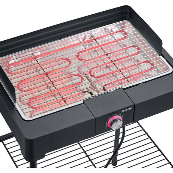 Severin PG 8566 Bordsgrill Elektrisk Kontrolljus Svart