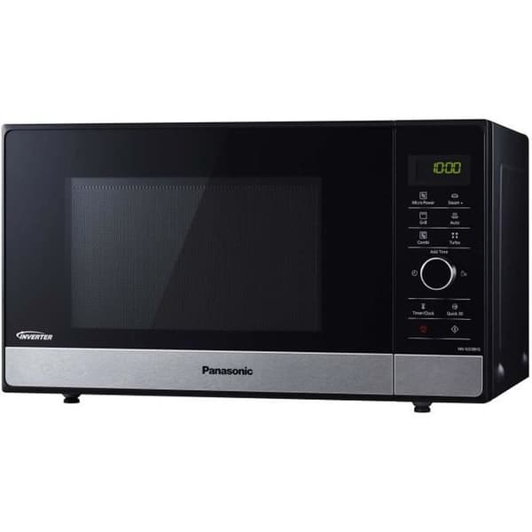 Panasonic NN-GD38HSSUG | Inverter och grill mikrovågsugn, 23 L, rostfritt stål, 1000 W, 17 program, metallgrill, svart