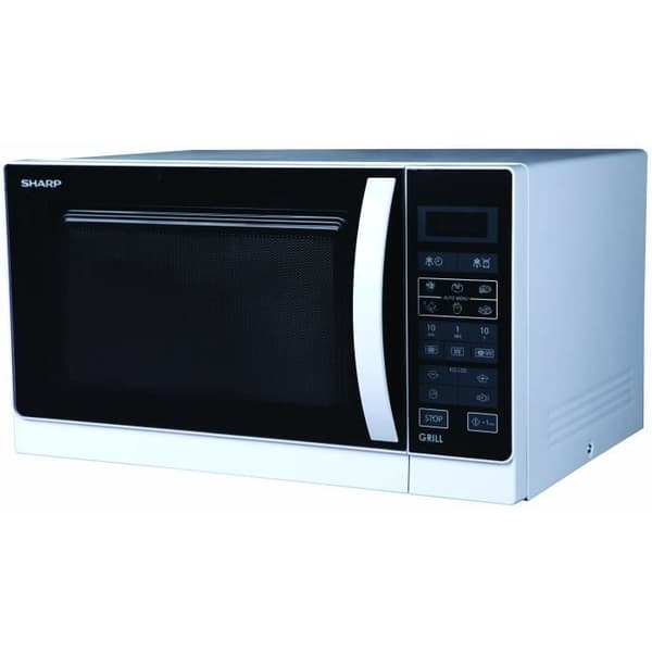 SHARP R-742WW - Mikrovågsgrill - Vit - 25L - 900 W - Grill 1000 W - Fristående