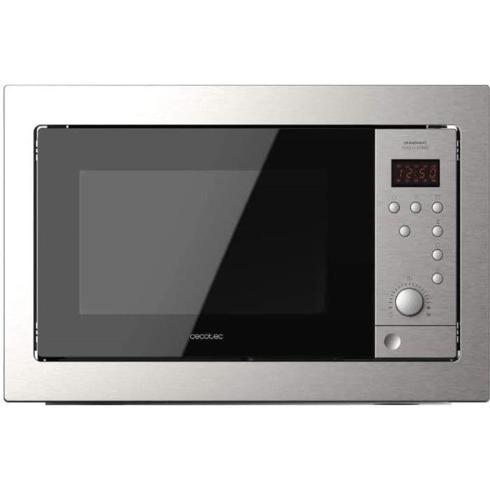 Cecotec Inbyggd Digital Mikrovågsugn GrandHeat 2500 Inbyggd StålSvart. 900W, 25L kapacitet, Grill med 1000W, 8 funktioner