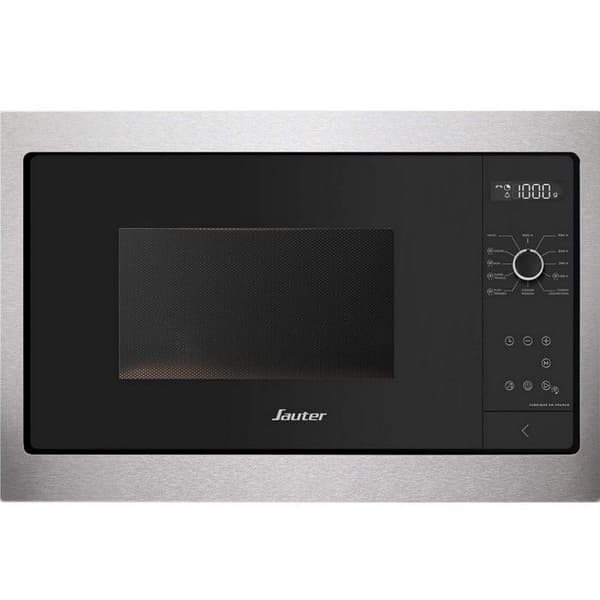 SAUTER SMS7121X inbyggd mikrovågsugn - 26 L 900 W - Rostfritt stålhålrum - Helt integrerad - Svart