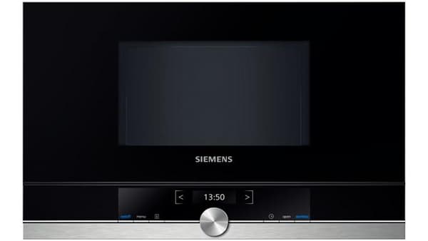 Siemens BF634LGS1 mikroaaltouuni Sisäänrakennettu 21 L 900 W Musta, Ruostumaton teräs