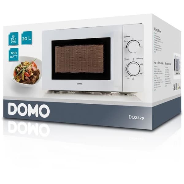 DOMO DO2329 mikrovågsugn - 20L - 700W - 25,5 cm bricka - timer upp till 35 minuter