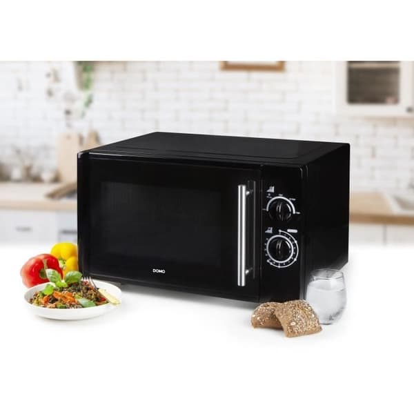 Mikrovågsugn - DOMO - DO1058 - Svart - 28 L - 5 effekter - 900 W - 35 min timer - Avfrostningsfunktion