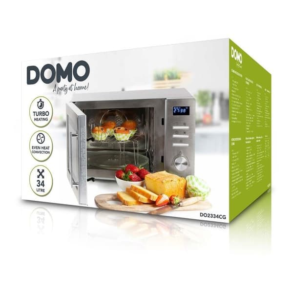 Kombinerad mikrovågsugn - DOMO - DO2334CG - 20 Liter - 900 Watt - Grå